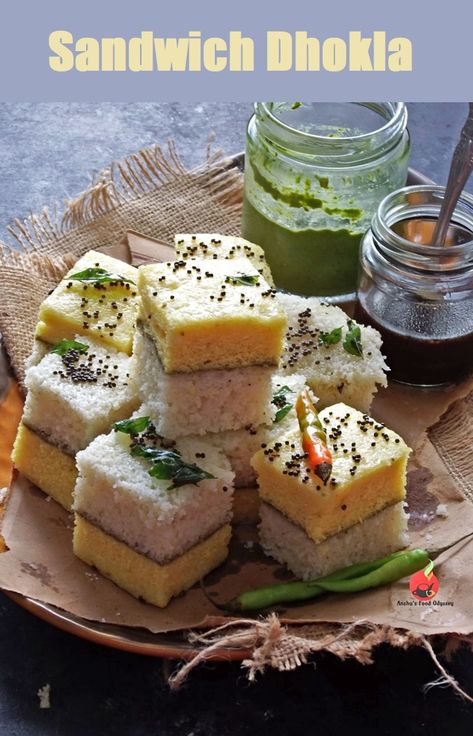 Sandwich Dhokla Sandwich Dhokla Recipe, Pink Lemonade Recipes, Deep Fried Recipes, Dhokla Recipe, Hearty Dinner Recipes, Easy Vegetarian Dinner, Bengali Food, Veg Food, Diwali Sweets