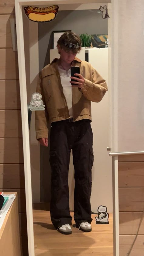 Brown Carhartt Pants Outfit, Brown Dickies Outfit, Brown Polo Outfit Men, Brown Pants Outfit Men, Carhartt Pants Outfit, Carpenter Pants Outfit, Dickies Outfit, Trousers Outfit Men, Polo Outfit Men