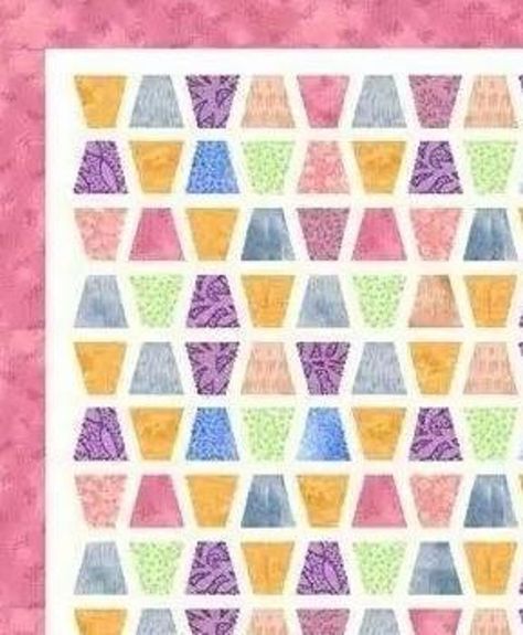 Sashed Tumbler Quilt | Craftsy Tumbler Quilt Pattern, Tula Pink Quilt, Tumbler Quilt, Log Cabin Quilt Blocks, Charm Quilt, Quilting Templates, Tumbler Template, Strip Quilts, Doll Quilt