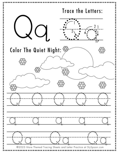 Letter Q Tracing Worksheet, Preschool Letter Q Activities, Letter Q Worksheets For Preschool, Q Worksheets For Preschool, Q Is For Craft, Letter Q Crafts For Preschoolers, Letter Q Activities For Preschool, Letter Q Preschool, Q Crafts For Preschool