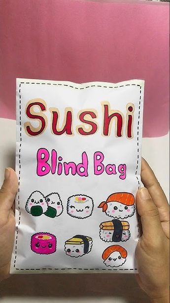 Diy Paper Bag, Diy Sushi, Easy Paper Crafts Diy, Paper Craft Diy Projects, Blind Bag, Fun Easy Crafts, Blind Bags, Paper Crafts For Kids, Origami Crafts