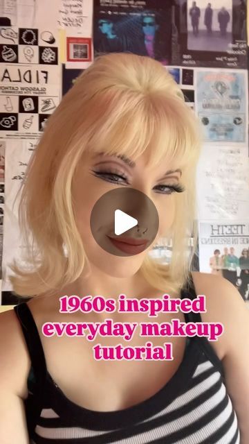 here’s a tutorial of my 1960s inspired everyday makeup  #1960s #60s #1960smakeup #60smakeup #priscila #twiggy  #sharontate #pattieboyd #jeanshrimpton #lastnightinsoho  #lanadelrey #janebirkin  #girlblogger #vintage #retro  #coquette 60s Hair And Makeup 1960s Make Up, Sixties Makeup Tutorial, How To Do 1960s Makeup, Authentic 60s Makeup, 60s Makeup Looks, 1960 Makeup, 60s Makeup And Hair, 60s Makeup Tutorial, 70s Inspired Makeup