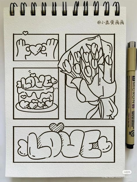 Cute Coloring Pages Aesthetic Easy, Cute Drawing Tutorials, Doodle Easy, Minimalist Tattoo Ideas, Whimsical Art Journal, Cute Easy Doodles, Birthday Card Drawing, Drawing Tutorials For Beginners, Seni Dan Kraf