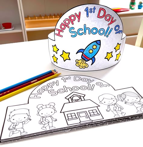 September Preschool Activities, Class Scrapbook, Happy 1st Day Of School, Writing Practice Kindergarten, Ingles Kids, Weather Activities For Kids, September Preschool, Preschool First Day, Prek Crafts