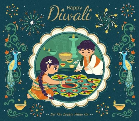 Diwali Illustration, Diwali Drawing, Diwali Design, Diwali Poster, Diwali Pictures, Happy Diwali Images, Scene Drawing, Rangoli Patterns, Diwali Images