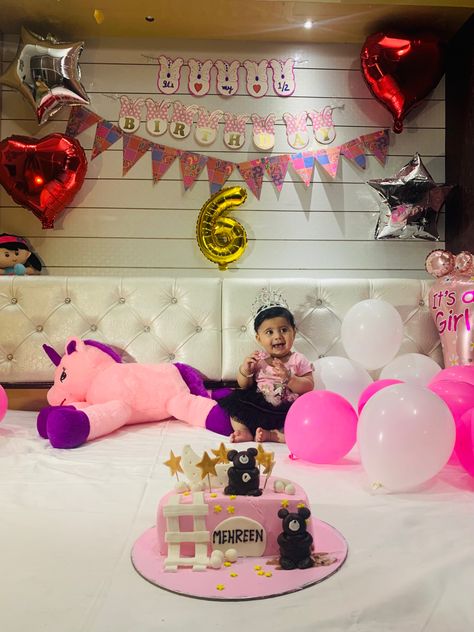 Half birthday Half Birthday, Board Decoration, Birthday Background, Birthday Photoshoot, Baby Pictures, Mom And Baby, Birthday Celebration, Celebrities, Birthday