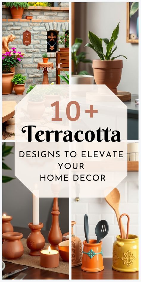 Love earthy tones? Discover how to incorporate terracotta decor into your home for a warm, inviting look. Perfect for any style, from minimalist to rustic. Pin it now! Terracotta Ideas, Terracotta Interior Design, Terracotta Home, Terracotta Decor, Terracotta Pottery, Home Inspiration, Color Pallets, Earthy Tones, Decoration Ideas