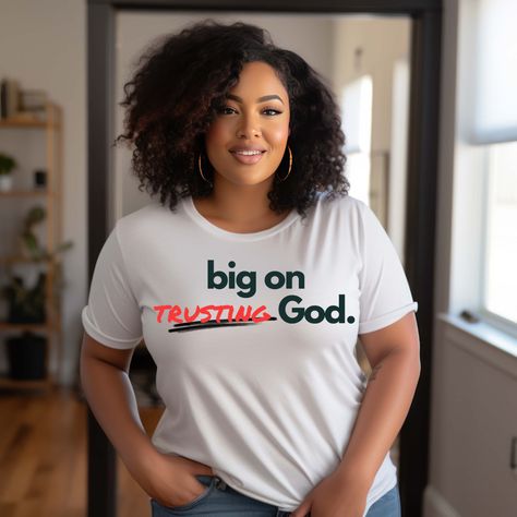 Need a little reminder to trust in God's plan? This tee has got you covered! 💖 Sometimes, life throws us curveballs, and trusting God can feel like a big leap. But guess what? He's got it all under control! 🙏 Let this shirt be your daily reminder to surrender your worries and trust in His perfect timing and unfailing love. 💫 You're not alone on this journey – together, let's embrace faith over fear and trust in the One who holds our future. ✨ #TrustInGod #FaithOverFear #ChristianWomen #faith... When Life Gets Tough, Faith Based Clothing, Trusting God, God Can, Shirt Design Inspiration, God's Plan, Perfect Timing, Gods Plan, Printing Business