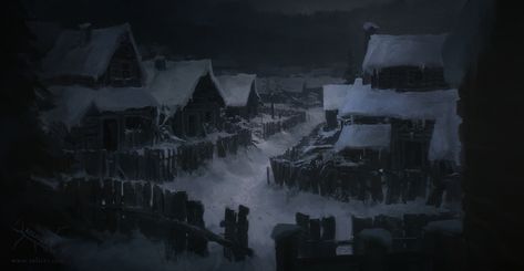 Icewind Dale, Fantasy Village, Abandoned Village, Vampire Chronicles, Anne Rice, Rpg Map, Snow Village, Fantasy Places, Medieval Town