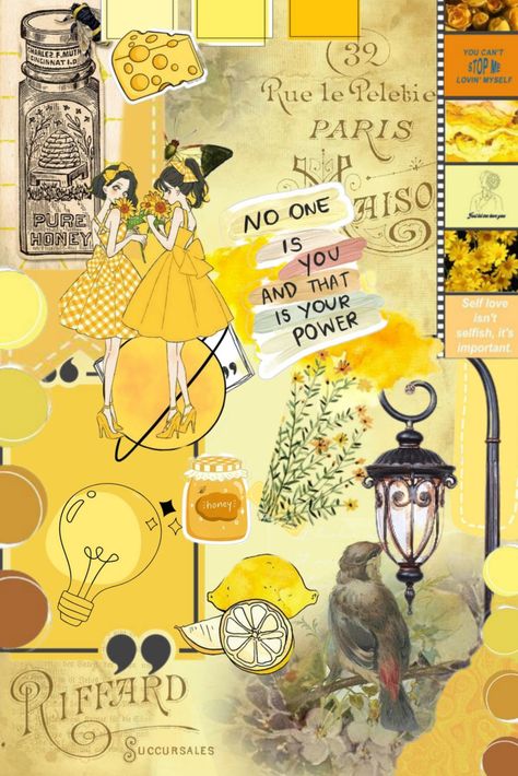 Scrapbook Yellow Theme, Folder Decorado, File Decoration, Scrapbook Inspo, File Decoration Ideas, Bullet Journal Mood Tracker Ideas, Journal Stuff, Journal Diy, Yellow Theme