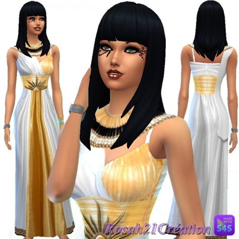 Les contes d helena: Dress Clea • Sims 4 Downloads Sims 4 Cleopatra, Egyptian Shoes, Cleopatra Hair, Cleopatra Dress, Egyptian Clothing, Helena Dress, The Sims 4 Pc, Sims 4 Dresses, Sims 4 Downloads