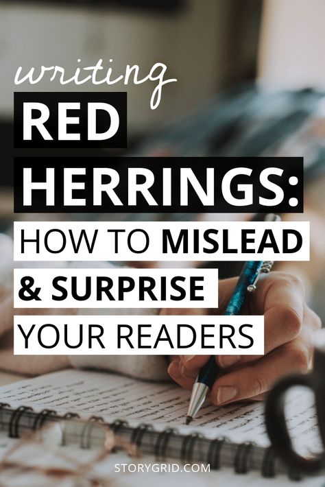 Red Herrings: How to Mislead & Surprise Readers Undercover Assassin Aesthetic, Story Grid, Mystery Writing, Writing Plot, Writers Notebook, Creative Writing Tips, Writers Write, Mystery Novels, Book Writing Tips