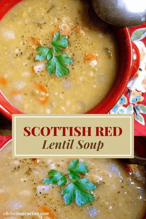 Scottish Broth Soup, Scottish Lentil Soup, Scottish Lentil Soup Recipe, Scottish Soup Recipes, Scottish Soups, Scottish Soup, Traditional Scottish Food, Soup Maker Recipes, Scottish Dishes