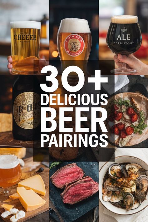 Bring your taste buds to life with tasty beer pairings for your next gathering. Perfect with grilled meats spicy snacks or mouthwatering desserts these ideas will impress your friends. Unlock exciting flavor combinations and create unforgettable moments. Cheers to great food and laughter while enjoying these amazing beverages with loved ones! https://ostrali.com/beer-pairing Food And Drink Pairing, Food That Pairs With Beer, Beer And Dessert Pairing, Beer Pairings Snacks, Beer And Appetizer Pairings, Pairing Beer With Food, Beer Food Pairings, Beer Sauce, Beer Pairing