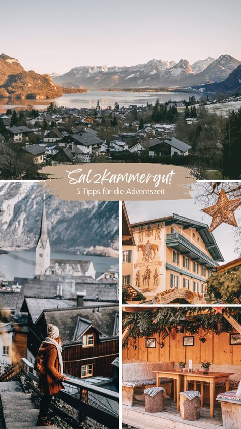 Das Salzkammergut zählt zweifelsohne zu den schönsten Regionen Österreichs. Wer das Salzkammergut im Winter besucht, kann sich auf verschneite Berge und gefrorene Seen freuen. In der Vorweihnachtszeit verbreiten kleine Adventsmärkte eine heimelige Atmosphäre.In diesem Beitrag findest du fünf Tipps für das Salzkammergut im Winter. Couple Activities, Healthy Travel, Winter Girl, Eco Travel, Travel Companies, Salzburg, European Travel, Most Beautiful Places, Wonderful Places