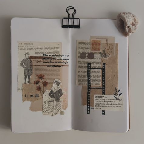 Vintage Journal Ideas Simple, Grey Journal Aesthetic, Aesthetic Journal Ideas Vintage Simple, Brown Notebook Aesthetic, Journal Aesthetic Simple, Journal Brown Aesthetic, Vintage Aesthetic Scrapbook Ideas, Old Journal Aesthetic, Fashion Experimental