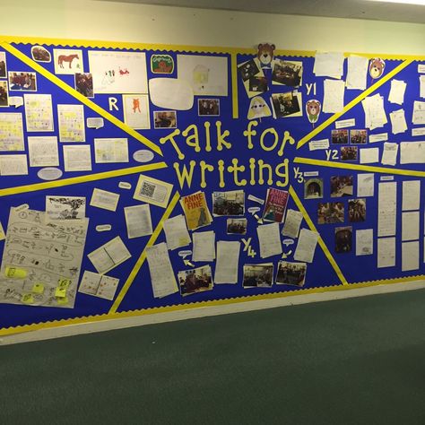 Gorgeous TfW display whole school for library? Reading Display Year 1, Spelling Display Ks2, Year 6 Reading Display, Ks1 English Display, English Display Boards Secondary, Talk For Writing Display, Talk 4 Writing, Literacy Display, Teaching Displays