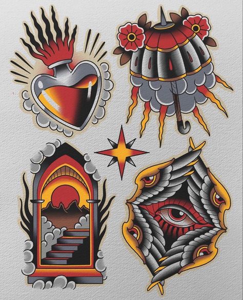 Traditional Heart Tattoos, Traditional Tattoo Drawings, Traditional Tattoo Flash Art, Traditional Tattoo Old School, Traditional Tattoo Inspiration, Traditional Style Tattoo, Tattoo Old School, Omerta Tattoo, Traditional Tattoo Sleeve