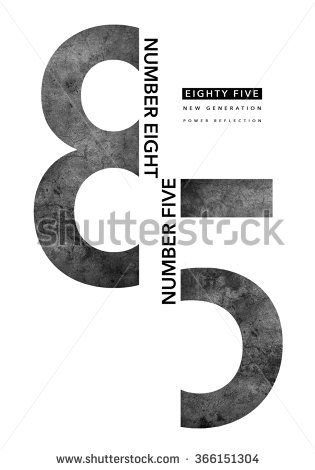 Number Layout Design, Number Design Ideas, 8 Typography, Number Shirt Design, 8 Design Number, Number Poster Design, Cover Typography, Graphic Numbers, 8 Number Design