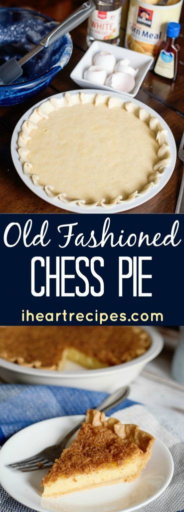 Old Fashioned Chess Pie Recipe, Chess Pies, Homestyle Recipes, Yummy Pie, Chess Cake, Chess Pie Recipe, Sunday Food, Baking Pies, Food Desert