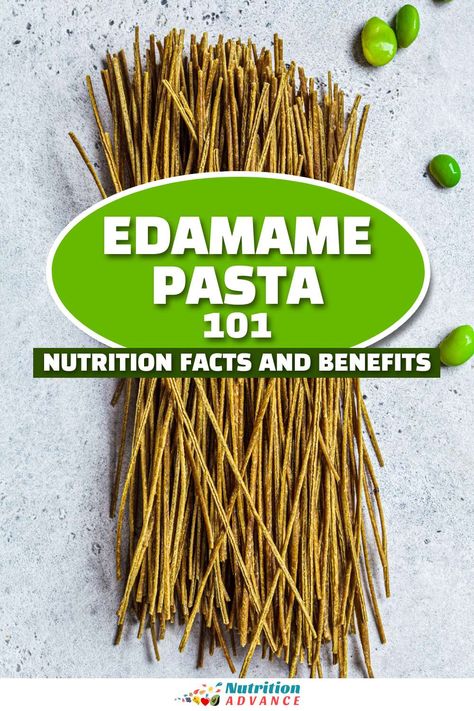 Edamame pasta is a legume-based alternative to wheat pasta that has been increasing in popularity over recent years. What does it offer nutritionally and how does it compare to regular pasta? This article provides a complete guide to edamame pasta, its nutrition facts, and its potential benefits. Edamame Noodle Recipes, Edamame Pasta Recipes, How To Make Edamame, Edamame Benefits, Edamame Noodles, Healthy Pasta Alternatives, Edamame Pasta, Types Of Pasta, Pasta Varieties