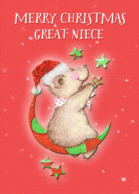 Merry Christmas to Great Niece Adorable Teddy Bear Moon and Stars card Merry Christmas Niece, Merry Christmas Daughter, Text Artist, Moon Card, Invitation Layout, Business Card Modern, Merry Christmas Greetings, Unique Invitations, Graphic Design Trends