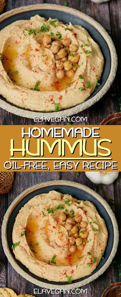 Best Hummus Recipe, Easy Hummus Recipe, Hummus Recipe Homemade, Quick Side Dishes, Easy Hummus, Make Hummus, Homemade Oil, Homemade Hummus, Vegan Sauces