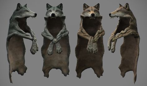 Wolf Pelt, Bear Pelt, Wolf Headdress, Wolf Clothing, Wolf Hat, Anatomy References, Red Rising, Space Wolves, Wolf Head