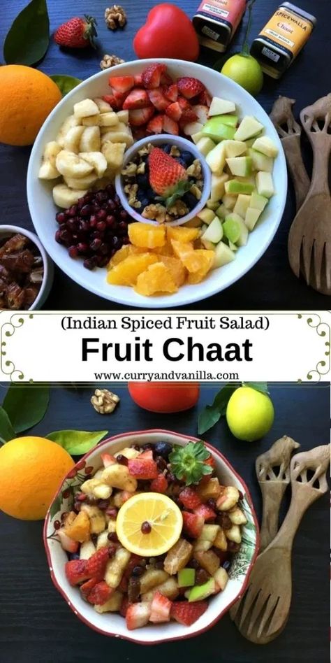 Indian Fruit Salad, Fruit Chaat Recipes, Indian Fruit Salad Recipe, Indian Fruits, Chaat Indian, Infused Fruit, Fruit Chaat, Fruits Recipes, Marathi Culture