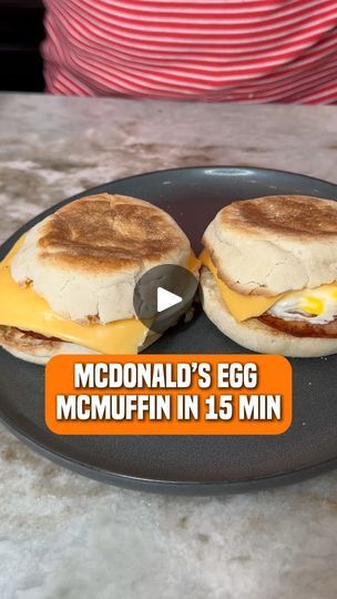 Mcdonalds Egg Mcmuffin, Egg Mcmuffin Recipe, Restaurant Meals, Egg Mcmuffin, Canadian Bacon, Instapot Recipes, Restaurant Food, Fresh Ingredients, Freezer Meals