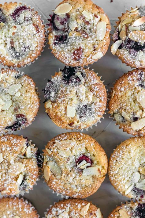 Cherry Almond Muffins, South Indian Kitchen, Coffee Muffins, Cherry Muffins, Almond Muffins, Fruit Cup, Cherry Almond, Cherry Recipes, Fruit Cups