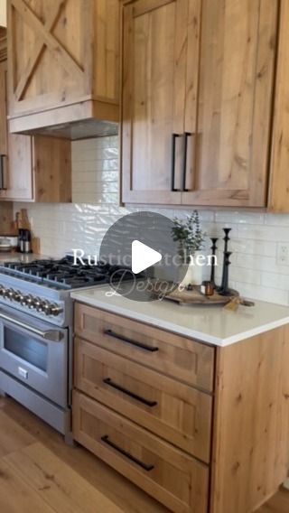 @HilltopHomestead on Instagram: "I just love a rustic kitchen design. It adds so much charm to a home, and just so happens to be the same color as dirt 😉. With a house full of rowdy kids, pack of dogs and a rogue husband, this was a necessity.   We used an oil-based Minwax stain called Weathered Oak on our knotty alder cabinets. It highlighted the variations in the wood grain and knots beautifully.   . . . . #rustickitchen #rustickitchendesign #modernrustic #rusticmodern #knottyalder #modernfarmhouse #modernfarmhousekitchen #farmhousekitchen #organicmodern #ourbuildjourney #frombuildtobuilt #idahome" Knotty Alder Kitchen Cabinet Stain Colors, Knotty Alder Stain Colors Kitchen, Adler Cabinets Knotty, Weathered Oak Stain On Knotty Alder, Alder Kitchen Cabinets Stains, Cypress Kitchen Cabinets, Knotty Alder Kitchen Cabinets Stains, Stained Hickory Kitchen Cabinets, Stained Alder Cabinets