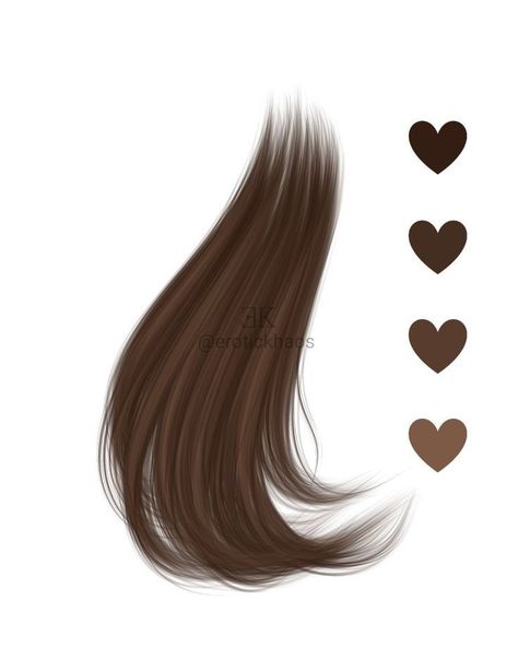 Hair Pallete Color, Brown Hair Color Palette, Hair Coloring Digital Art, Brown Hair Palette, Fantasy World Art, Digital Art Programs, Intricate Hairstyles, Red Aesthetic Grunge, Hair Sketch