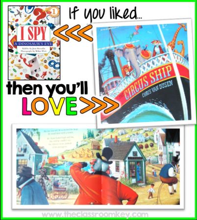 If you like I Spy books then you'll love Circus Ship, picture book recommendations  #childrensliterature What Should I Read Next, Spy Books, I Spy Books, Preschool Names, 1st Grade Activities, Clever Classroom, 2nd Grade Ela, Forever Book, Library Lessons