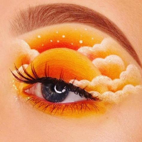 Make Up Designs, Orange Makeup, Makijaż Smokey Eye, Makeup Eye Looks, Creative Eye Makeup, Creative Makeup Looks, Creative Eye, Eye Makeup Art, Makeup Goals