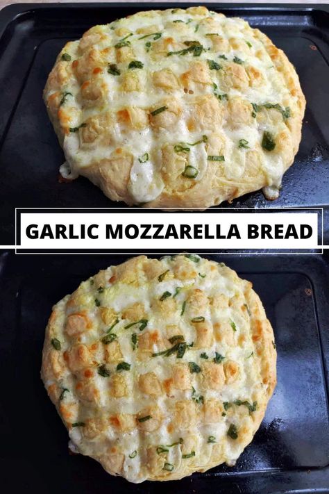 Garlic Mozzarella Bread Recipe, Mozzarella Focaccia Bread, Mozzarella Bread Recipes, Homemade Cheesy Bread, Garlic Mozzarella Bread, Mozzarella Breakfast, Mozzarella Bread, Homesteading Recipes, Pizza Bread Recipe