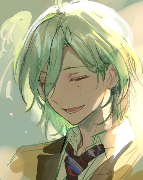 Tatsumi Enstars Fanart, Eden Enstars Fanart, Tatsumi Kazehaya Fanart, Tatsumi Kazehaya, Ensemble Stars, Music Star, Green Hair, An Anime, Pretty Art