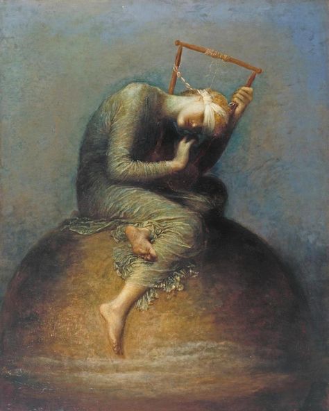 George Frederic Watts. Hope (from the cycle ‘The House of Life’). 1886 George Frederic Watts, Hope Painting, Google Art Project, Tate Britain, Pre Raphaelite, Love Painting, Art Google, Beautiful Art, Oil On Canvas