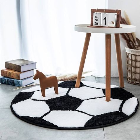 Amazon.com: Kids Rug Football Round Rug Carpet Floor Chair Mat for Kids Rooms Children's Bedroom (Soccer, 2.6 ft) : Home & Kitchen Kids Rug, Chair Mat, Children's Bedroom, Kids Room Rug, Chair Mats, Hotel Lobby, Round Rug, Carpet Flooring, Kids Rooms