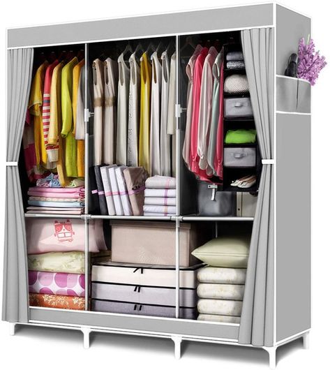 Portable Wardrobe Design, Canvas Wardrobe, Portable Wardrobe Closet, Organizer Clothes, Clothes Wardrobe, Heavy Duty Clothes Rack, Portable Wardrobe, Portable Closet, Wardrobe Design Bedroom