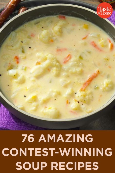 Soup Recipes Healthy, Quick Soup, Cauliflower Soup Recipes, Vegetarian Soup Recipes, Quick And Easy Soup, Homemade Soup Recipe, Crockpot Soup Recipes, Best Soup Recipes, Comfort Soup