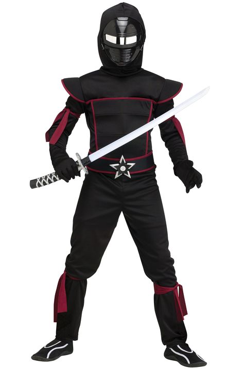 Check out the deal on Masked Ninja Child Costume - FREE SHIPPING at PureCostumes.com Masked Ninja, Baby Halloween Costumes Newborn, Ninja Halloween, Themed Halloween Costumes, Spiderman Birthday, Costume Themes, Fashion Mask, Fantasias Halloween, Baby Halloween Costumes