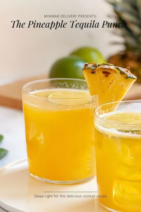 Tequila, pineapple, jalapeno cocktail recipe Pineapple Infused Tequila, Tequila Punch Recipes, Spring Punch Recipes, Pineapple Tequila, Tequila Punch, Nye Drinks, Tequila Recipe, Drink Pouches, Pineapple Cocktail