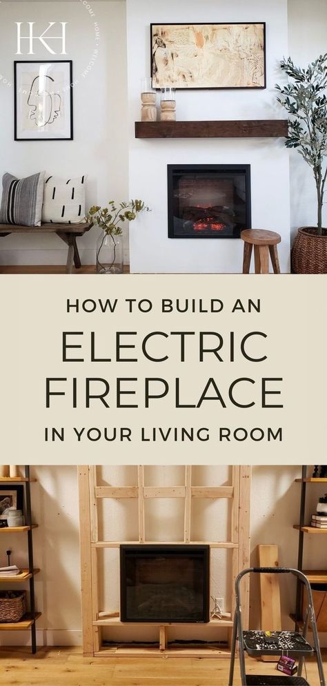 Are you looking for how to build an electric fireplace in your living room then see how we built our DIY electric Fireplace during our home renovation. You will see our diy fireplace makeover before and after, where we started and how it looks now. First we had to pick our electric fire inserts living rooms before we could start on the DIY renovations and finished with fireplace framing with tv. Make sure to read this DIY Tutorial. Malm Fireplace Electric, How To Make An Electric Fireplace Look Built In, Electric Fireplace Diy Built Ins, Electric Fireplace Under Window, Electric Vs Gas Fireplace, Adding Electric Fireplace To Living Room, Electric Corner Fireplace Ideas, Diy Built In Fireplace, Electric Fireplace With Built Ins