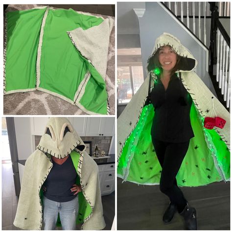 Oogie boogie cape Disney’s Oogie Boogie Dress Diy, Easy Oogie Boogie Costume, Disney Oogie Boogie Bash Outfits, Oogie Boogie Costume Ideas, Oogie Boogie Disneybound, Female Oogie Boogie Costume, Female Oogie Boogie, Oogie Boogie Costume Diy, Oggie Boogie Costumes Diy