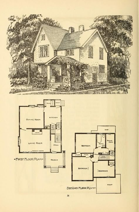 Wildwood homes : being a collection of houses a... Sims Victorian House, House Floor Plans Farmhouse, Historical House Plans, Cottage Floor Plan, Vintage Floor Plans, Victorian House Plans, Cottage Floor Plans, Sims 4 House Plans, Open Concept Floor Plans