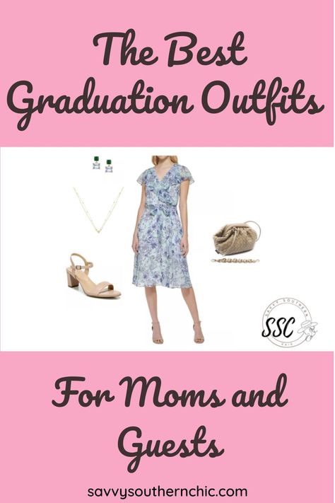 Stressing over what to wear to graduation shouldn’t cloud the occasion, so read on for the best graduation outfits for mom. Learn how to dress for the milestone event and the best outfits to wear as a graduation guest. Ideas for what to wear to graduation include classy and stylish outfits. Morning Graduation Outfit Guest, Mothers Graduation Outfit Classy, What Do You Wear To A Graduation, Outdoor Graduation Outfit Guest, Graduation Party Outfits For Women, Moms Graduation Outfit Ideas, Grad Guest Outfit Ideas, Sister Graduation Outfit, What To Wear To A Graduation As A Mom