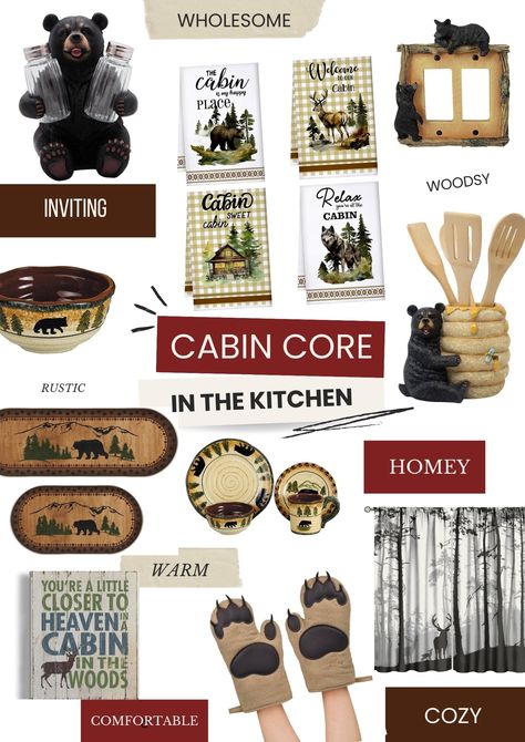 Cabin Core Ideas for Your Kitchen — The HohnStead Glamping Cabins Cabincore Aesthetic, Glamping Cabin, Core Ideas, Shed Cabin, Cabin Core, Checkered Tablecloth, Vintage Appliances, Colorful Space, A Frame Cabin