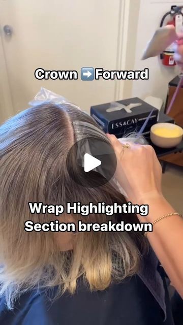 behindthechair.com on Instagram: "* That's a WRAP! 💪🏼 ... always mesmerized watching @kwhair_ #wraphighlighting 💥💥💥 —— Wrap Highlighting can often be applied in the opposite way to traditional foils .. we generally start in the   CROWN ➡️ TOP  Then move to the BACK and finish with the SIDES 😁  Speed highlighting without compromising on results ‼️   Have you tried it yet ? ⬇️⬇️⬇️   #BEHINDTHECHAIR HAIR #btckwhair #kwblonde blonde #btcReelQuickie #hairReels  #haireducation #brightblonde #softblonde #babyblonde #springhair #springblonde #wraphighlights #blonde  #wraphighlightingsheets #wraphighlightingeducation" Highlight Parting Hair, Highlight Patterns Foil, Diy Hair Foils, Herringbone Highlights Gray Hair, Highlight Cap Results, Deep Highlights, Foiling Techniques Highlights, Crown Foil Highlights, Wrap Highlighting