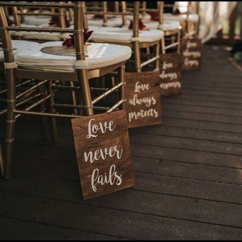 Wedding Aisle Signs, 1 Corinthians 13, Love is Patient Love is Kind, Rustic Wedding, Ceremony Decor, Wedding Decor, Set of 8,10,12 - Etsy Rustic Wedding Ceremony Decor, 1 Corinthians 13 Love, Wedding Aisles, Ceremony Decor Wedding, Wedding Isles, Rustic Wedding Ceremony, Personalized Wooden Signs, Wooden Wedding Signs, Love Is Patient Love Is Kind